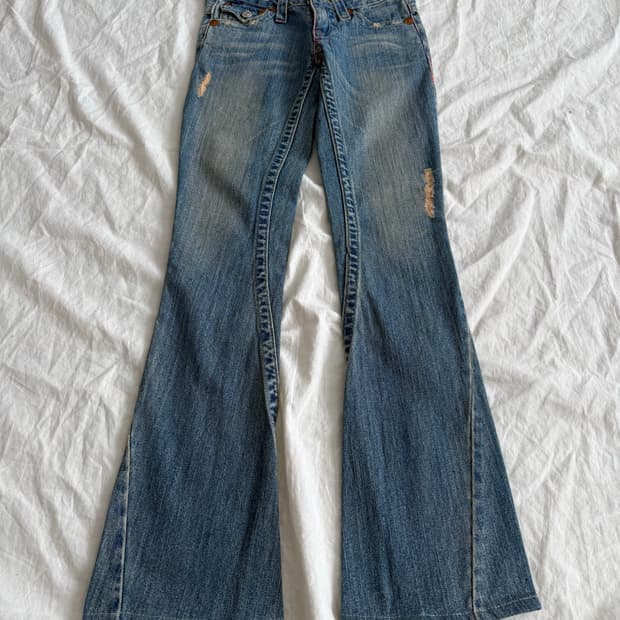 트루릴리전 로우라이즈 부츠컷 데님팬