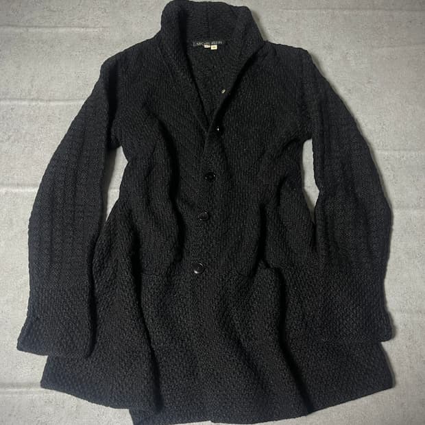 muffler collar knit cardigan