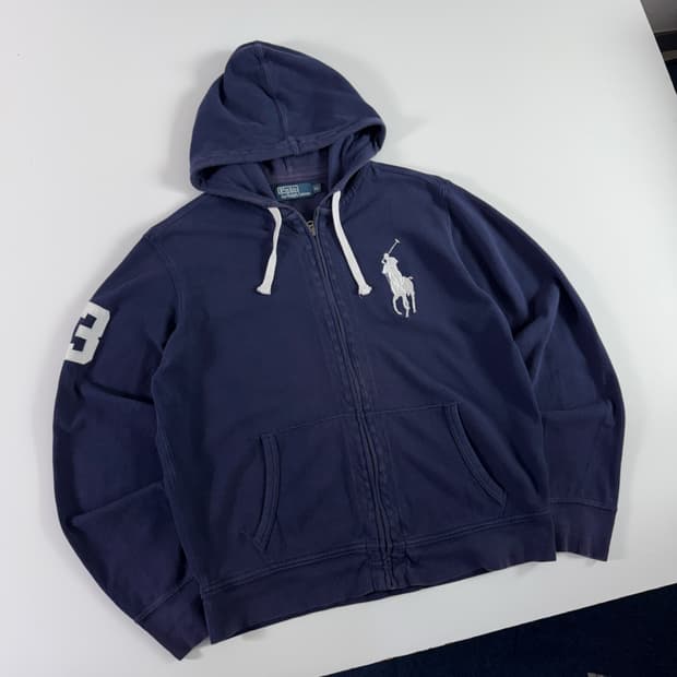 Polo 폴로 랄프로렌 빅포니 코튼 네이비 후드집업
