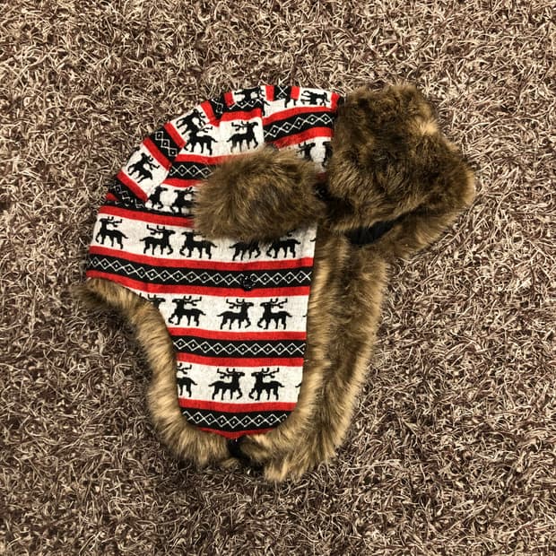 빈티지 퍼 사슴 패턴 트루퍼햇