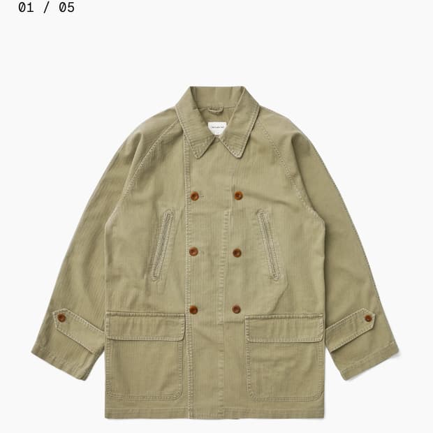 카키스 더블초어코트 s