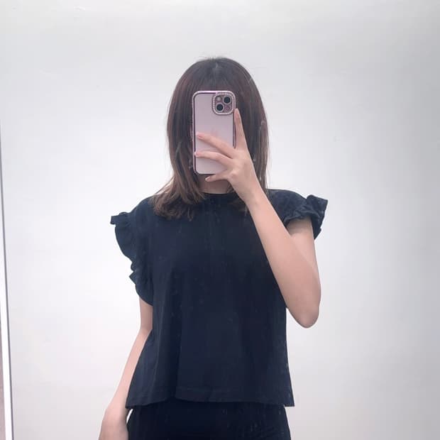 zara 자라 블랙 프릴 블라우스