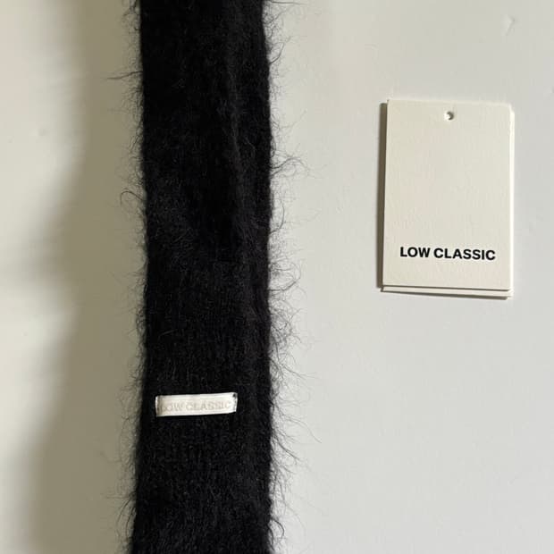 로우클래식 알파카 슬림 머플러 블랙