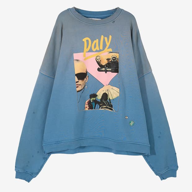 PALY HOLLYWOOD STILL LIFE CREWNECK, BLUE