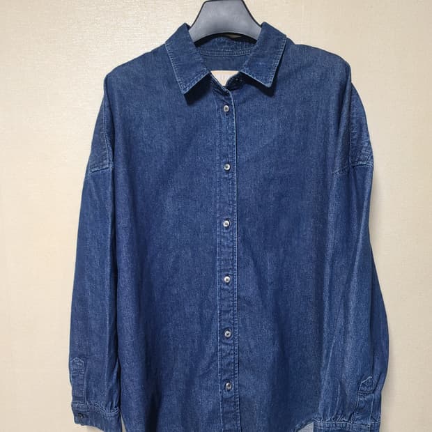 한섬 bird 오버핏 데님셔츠