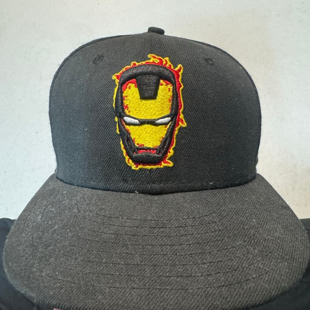 마블 x 뉴에라 콜라보 아이언맨 스냅백 블랙 모자 볼캡