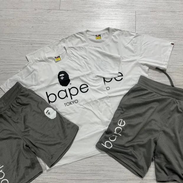 BAPE 반팔티 + 반바지 세트