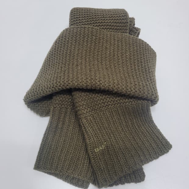 GANT 칸트 울 머플러 / 폭 26cm 총장 183cm 카키
