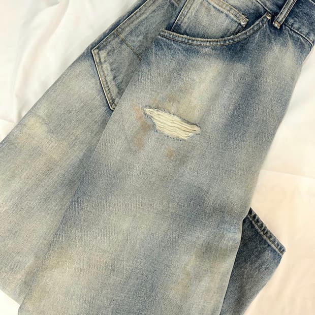 안셀름 에이징 워싱 데님팬츠 