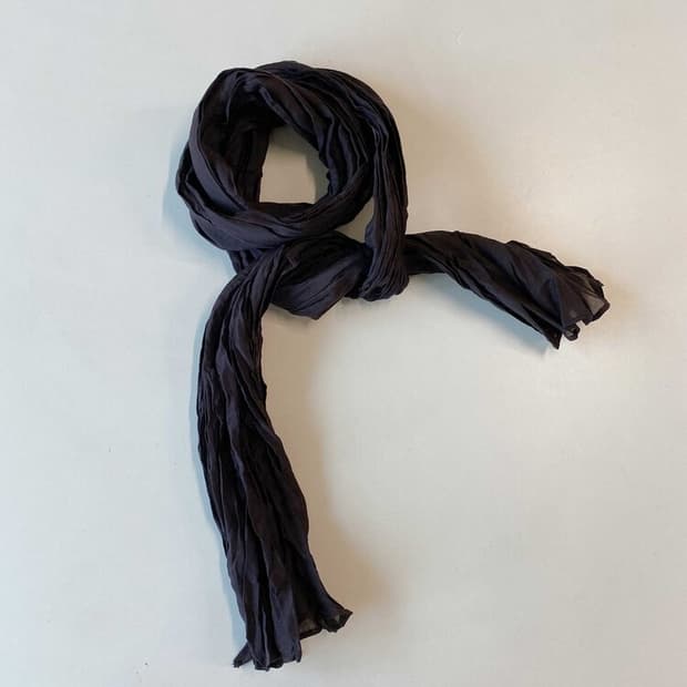 pkby cotton silk wrinkle scarf brown 판매