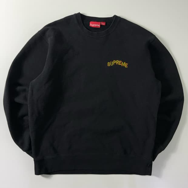 Supreme  슈프림 스텝 아크 크루넥 블랙 맨투맨 