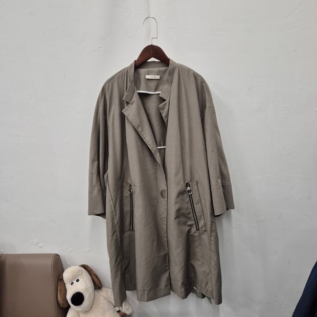 한섬 시스템 하프소매 루즈핏 코트 66~66