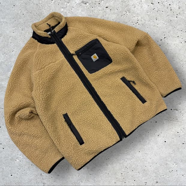 [XL] 칼하트 WIP 플렌티스 브라운 쉐르파 플리스 자켓 C853