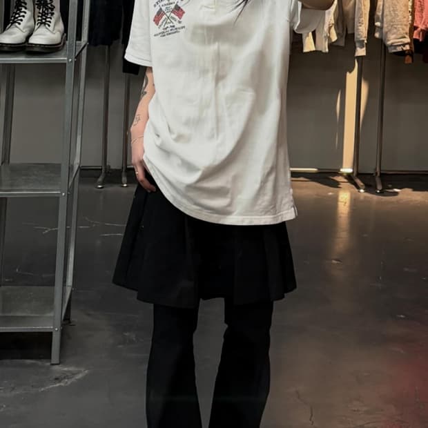 폴로랄프로렌 신형 성조기 백로고 화이트 카라넥하프티셔츠  A3628 