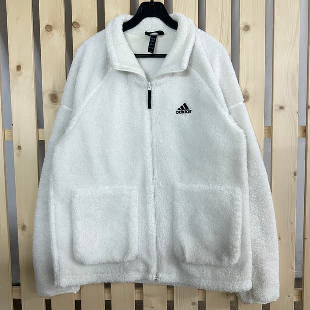 (XL) 아디다스 아이보리 후리스 자켓