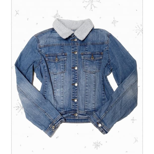 뽀글이 데님 청자켓