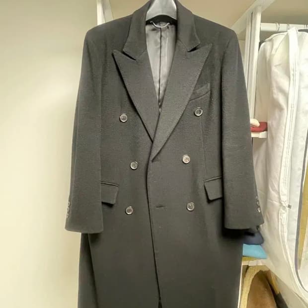 세비지 울 캐시미어 블렌드 더블 코트