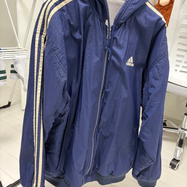 (vtg) 아디다스 리버시블 후리스&윈드브레이커 Lsize
