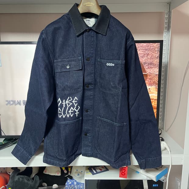 032c x mike kelly 블러드데님자켓