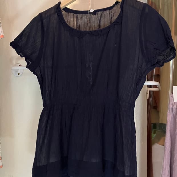 시스루 블라우스