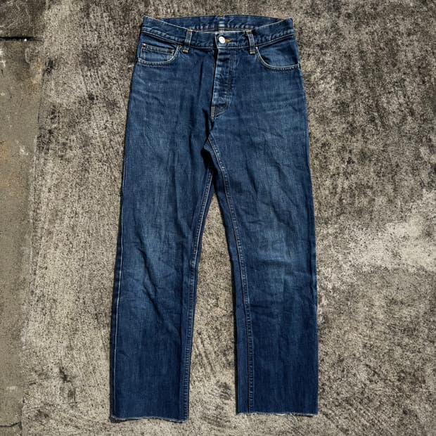 [30] Helmut Lang 헬무트랭 밑단 컷팅 데님 팬츠