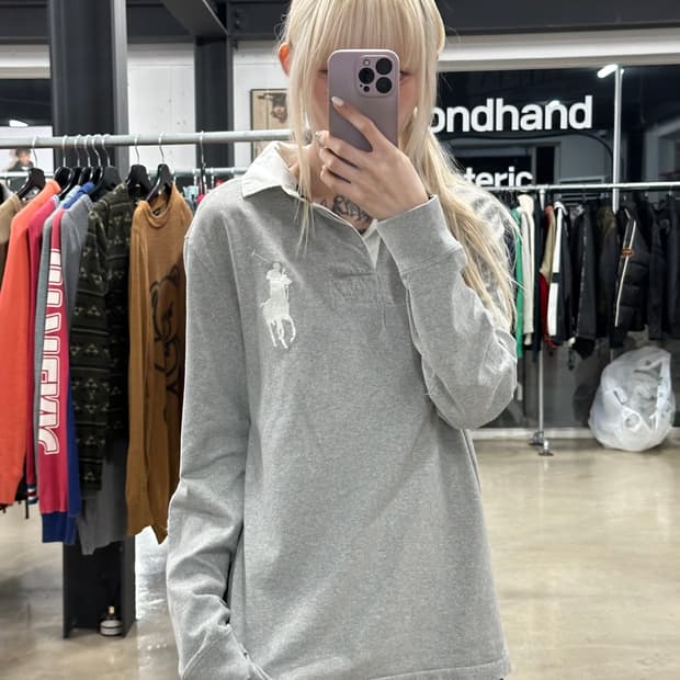 폴로 랄프로렌 빅포니 럭비 긴팔 카라티