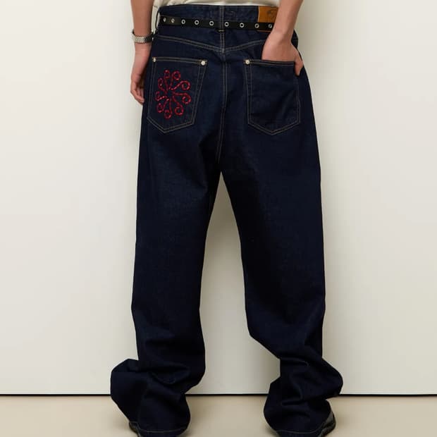 9999아카이브 Linking Wide Denim Pants 인디고 블루