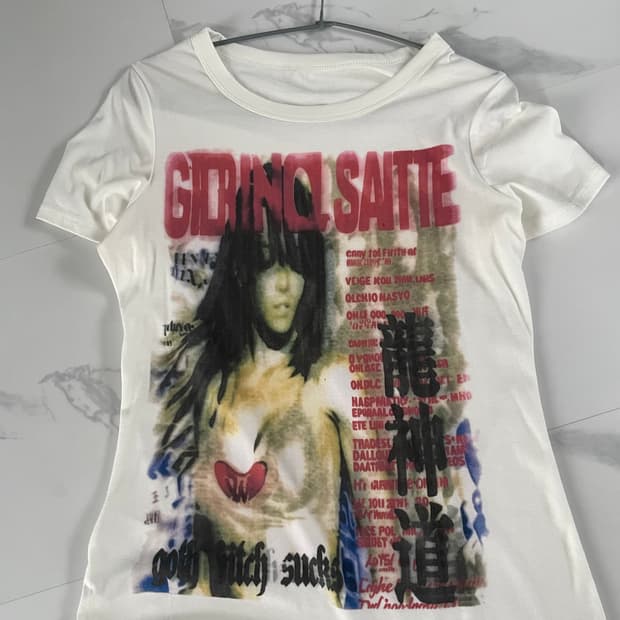빈티지 고딕펑크 반팔티셔츠