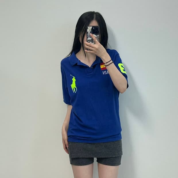폴로 랄프로렌 빅포니 스페인 블루 피케 카라 티셔츠