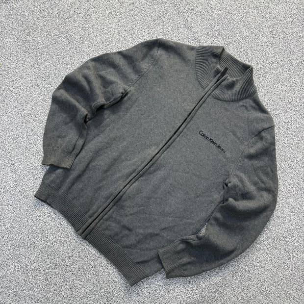 L 캘빈클라인진스 니트 집업 가디건 0401J