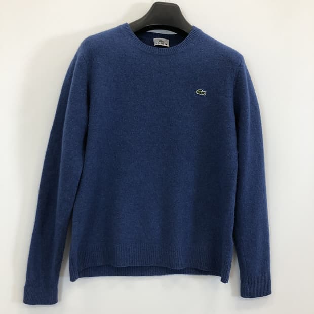 라코스테 JPN 울 100% 블루니트 여성 66 