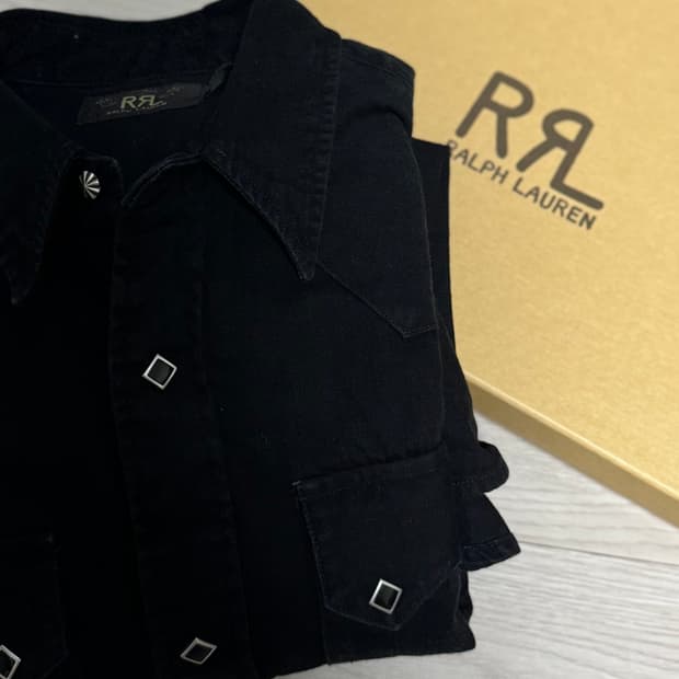RRL 슬림핏 데님 웨스턴 셔츠 L