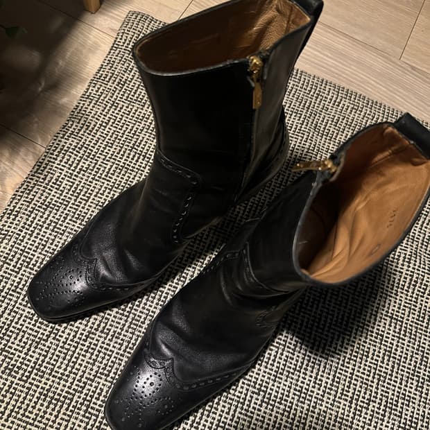 (42) YSL Black Jonny Boots by Tom Ford
