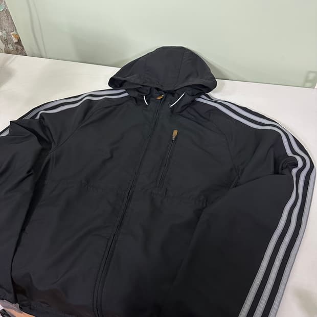 L 100 아디다스런닝 블랙 트레이닝 밑단스트링 WINDBREA 런닝바람