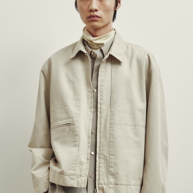 youth 유스 크롭 지퍼 블루종 라이트베이지 M