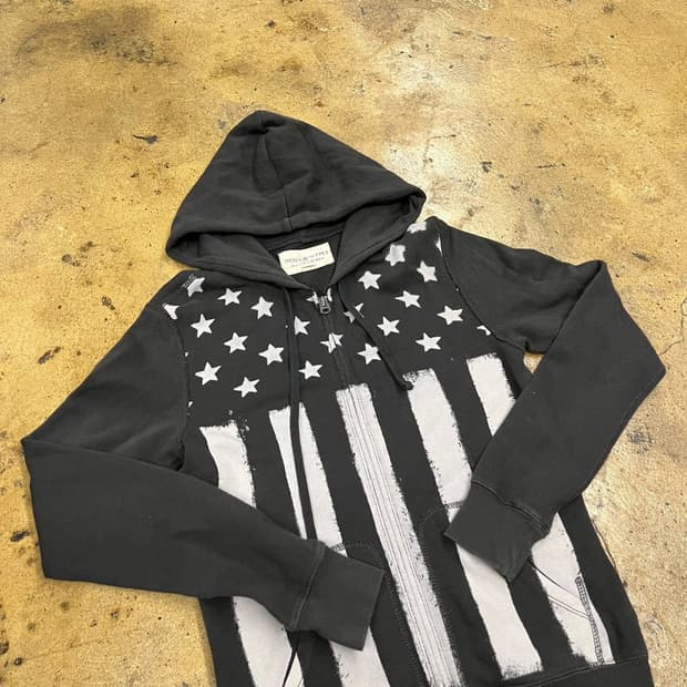 폴로 랄프로렌 성조기 그레이 스타 별 후드집업 