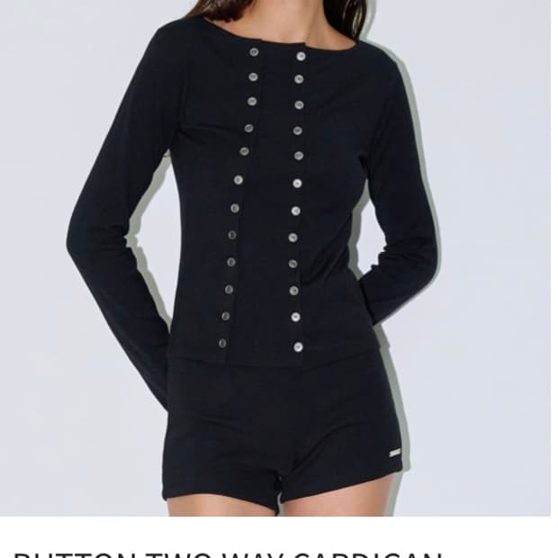 폴리수엠 가디건 블랙