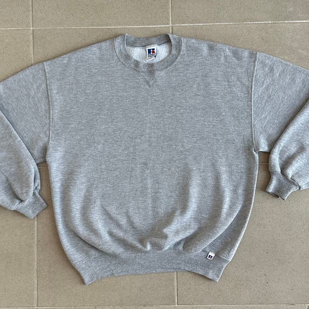 90s 빈티지 러셀 스웻셔츠 그레이 XL