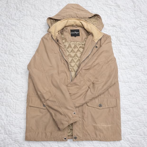 페라가모 후드 퀼팅 자켓 L~XL