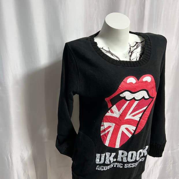 Rolling stones union jack punk sweater