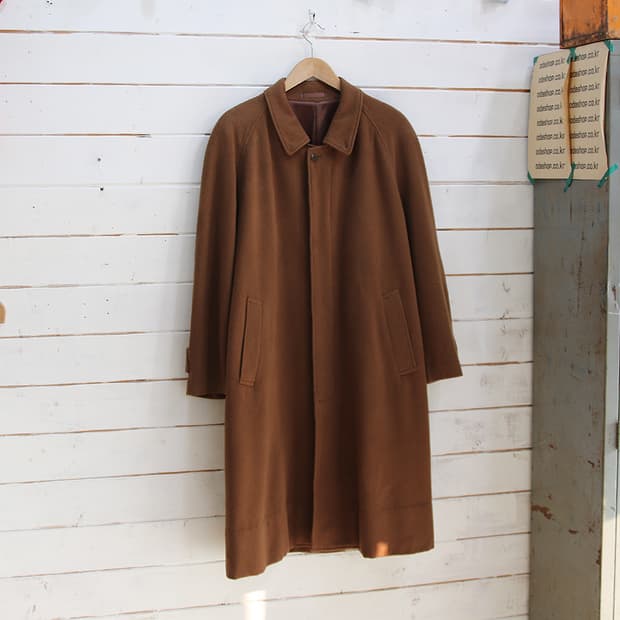 (착용컷) WOOD LANDER 울 캐시미어 발마칸 코트 (103)