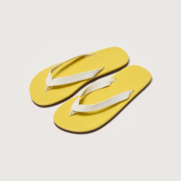 Auralee 소프트 레더 플립플랍