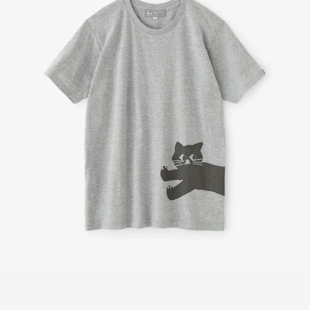 SOU.SOU 그레이 고양이 반팔티