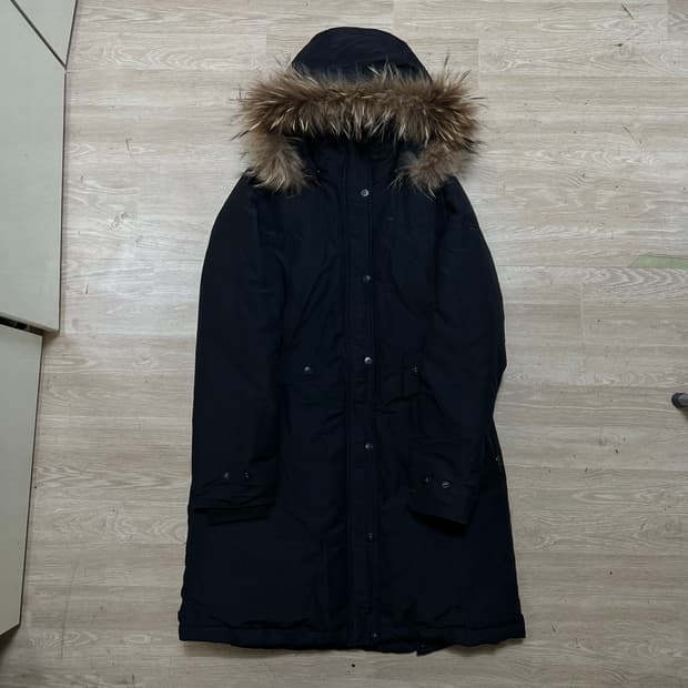 아이더 여성 덕다운 퍼후드 사파리 롱패딩 점퍼 [블랙] L/100