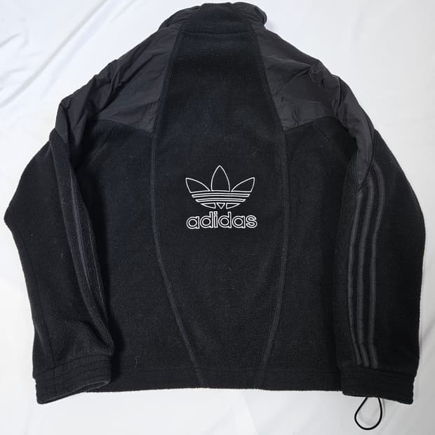 아디다스 오리지널 트레포일 빅로고 후리스 플리스 올드스쿨 자켓