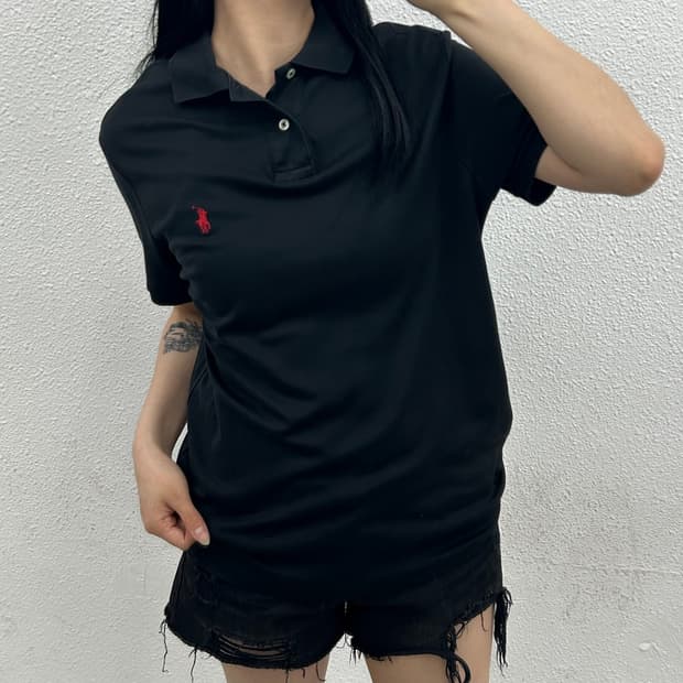 폴로 랄프로렌 레드포니 블랙 pk반팔 M