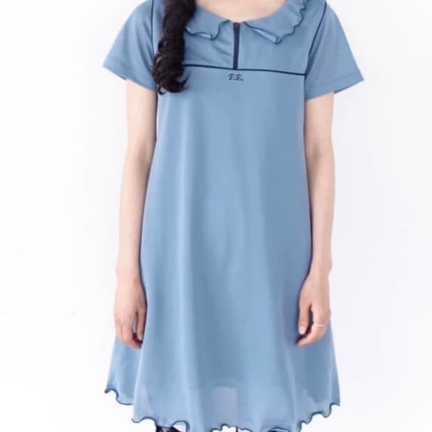 샵페어리mesh lining babydoll dress (blue)
