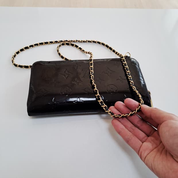 [100%/정품] 루이비통 모노그램 베르니 체인 스트랩 지갑