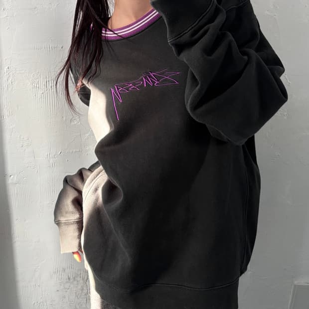 Stussy 스투시 퍼플 로고 맨투맨