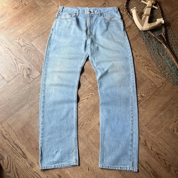 [38]90's 리바이스 USA Made 505 블랭크탭 더티워싱 데님